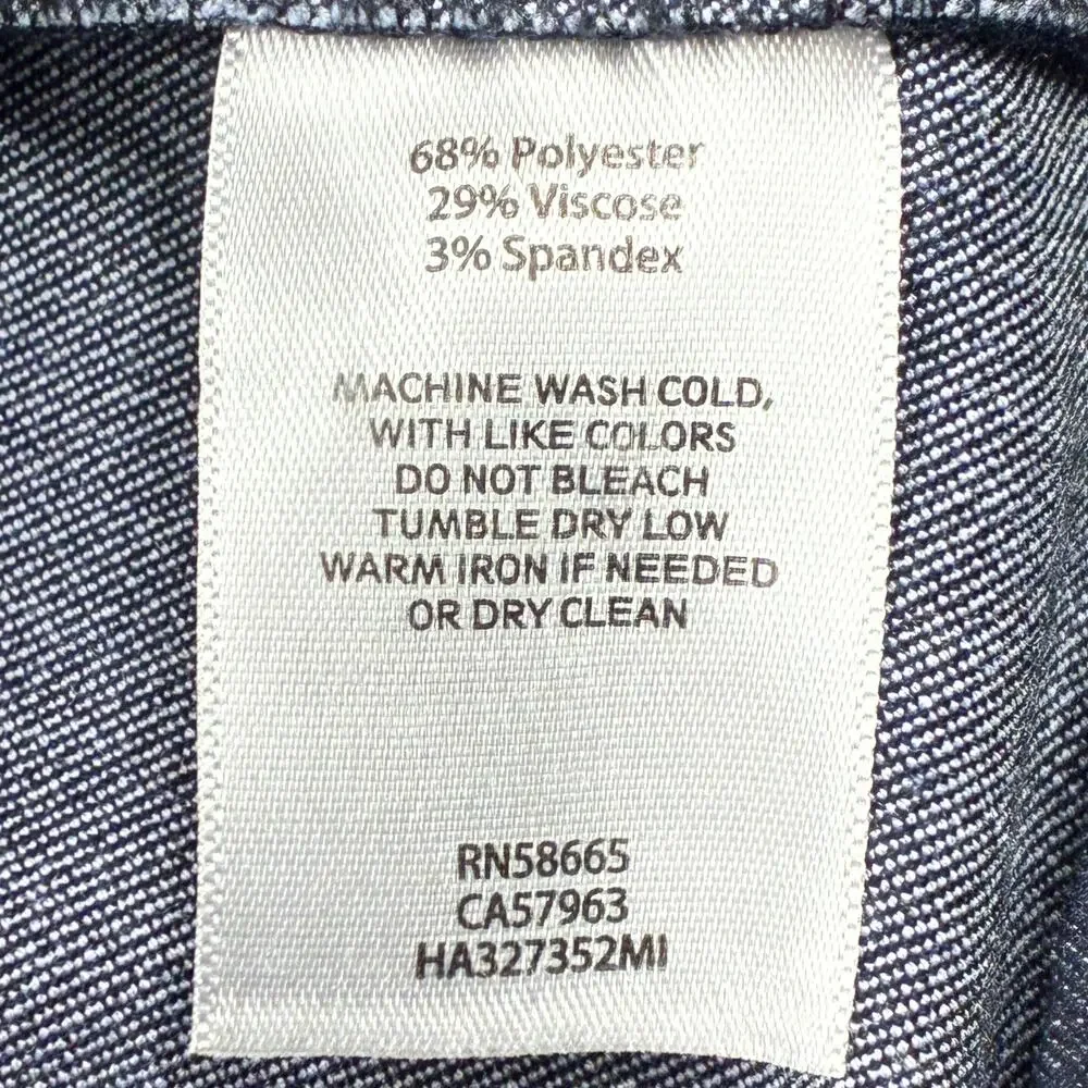 Halogen Shirt Dress Womens XS Navy Chambray Denim Short Sleeve Utility Pockets